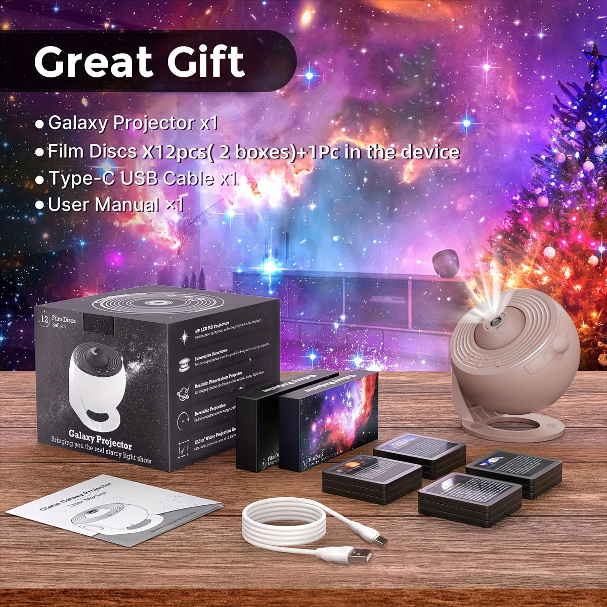 Moon night light projector