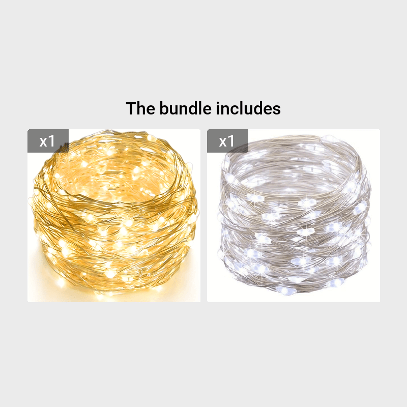 ROKASLO 1 pack of 5-meter fairy lights, 50 LED fairy tale lights, 3AA Battery powered LED lights, suitable for decoration such as Christmas, weddings, parties, family vacations, gatherings, weddings, etc. (always on)