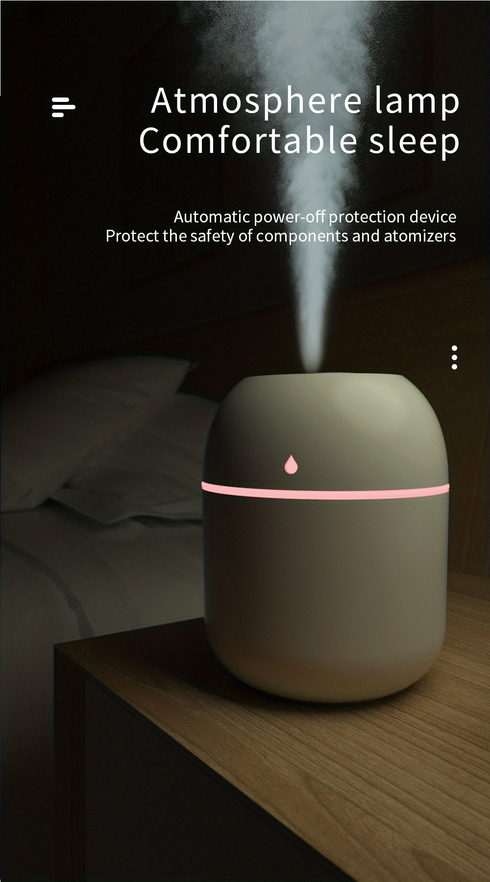 Humidifier Bedroom Mini Small Desktop Air Purifier