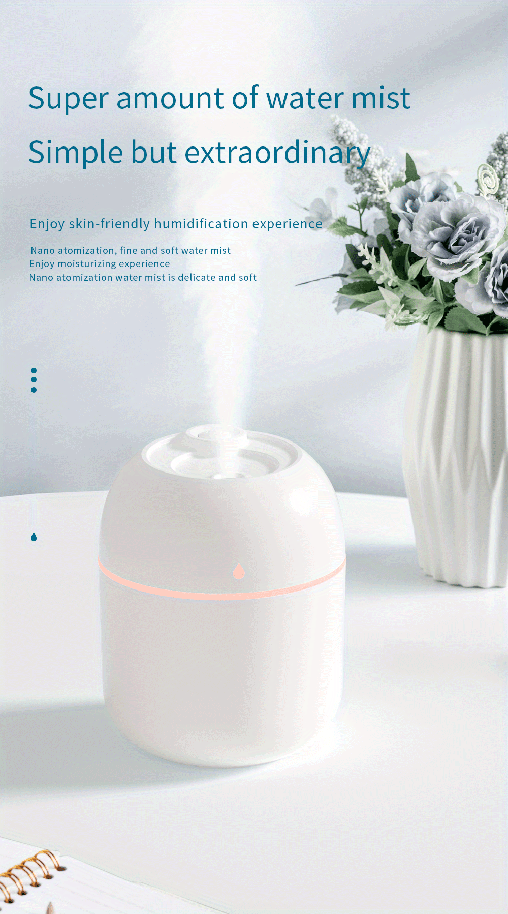 Humidifier Bedroom Mini Small Desktop Air Purifier