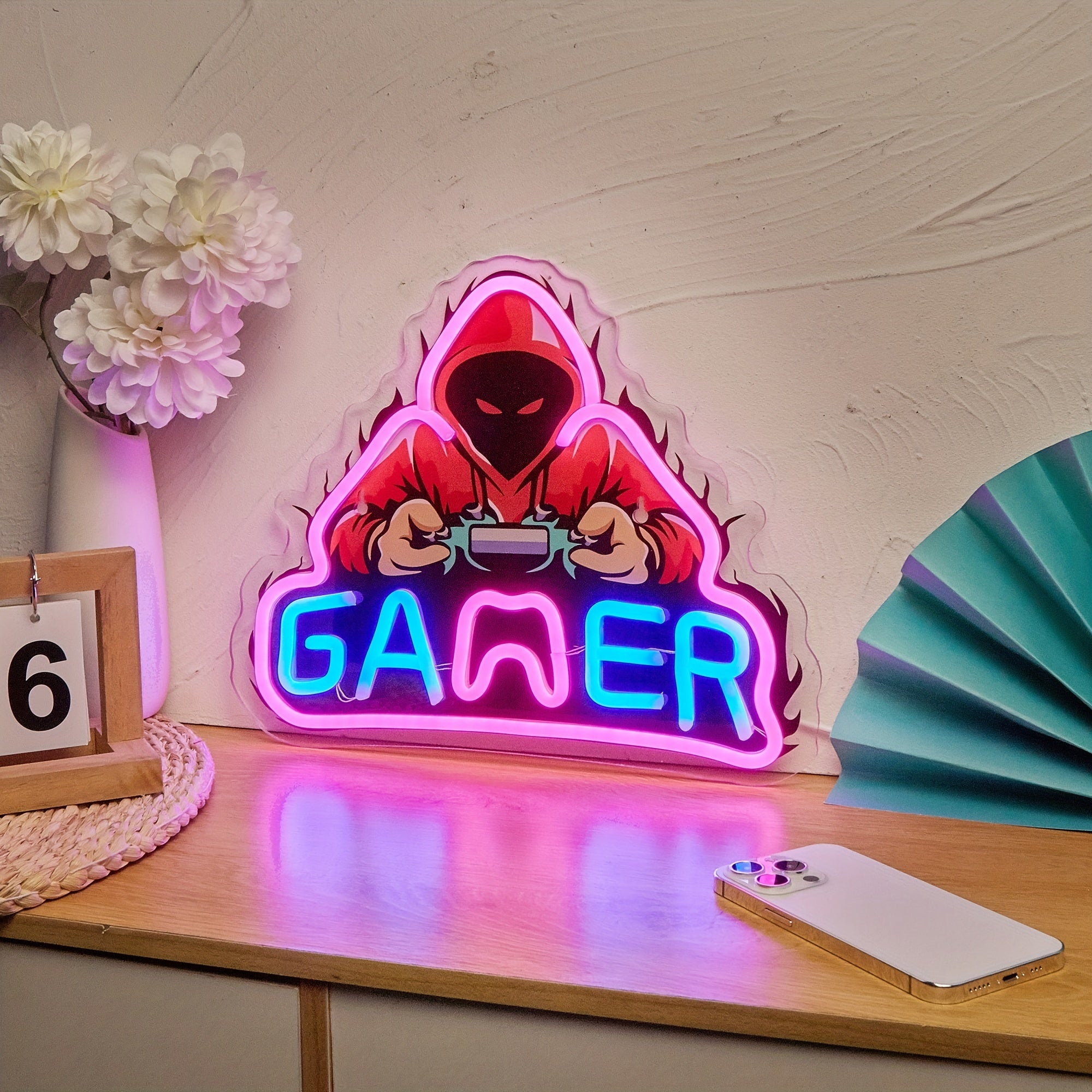 1pc GAMER LED Neon Sign Neon Signs, For Wall And Table Decor Light Up Signs USB Powered Neon Lights Signs, For Bedroom Kids Room Bar Wedding Party Decoration