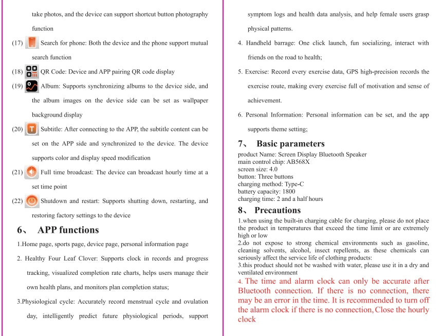 Smart Bluetooth 5.4 Speaker Voice assistant HDTouch Screen Display Electronic Album Alarm Clock Hi-fi Stereo Sound