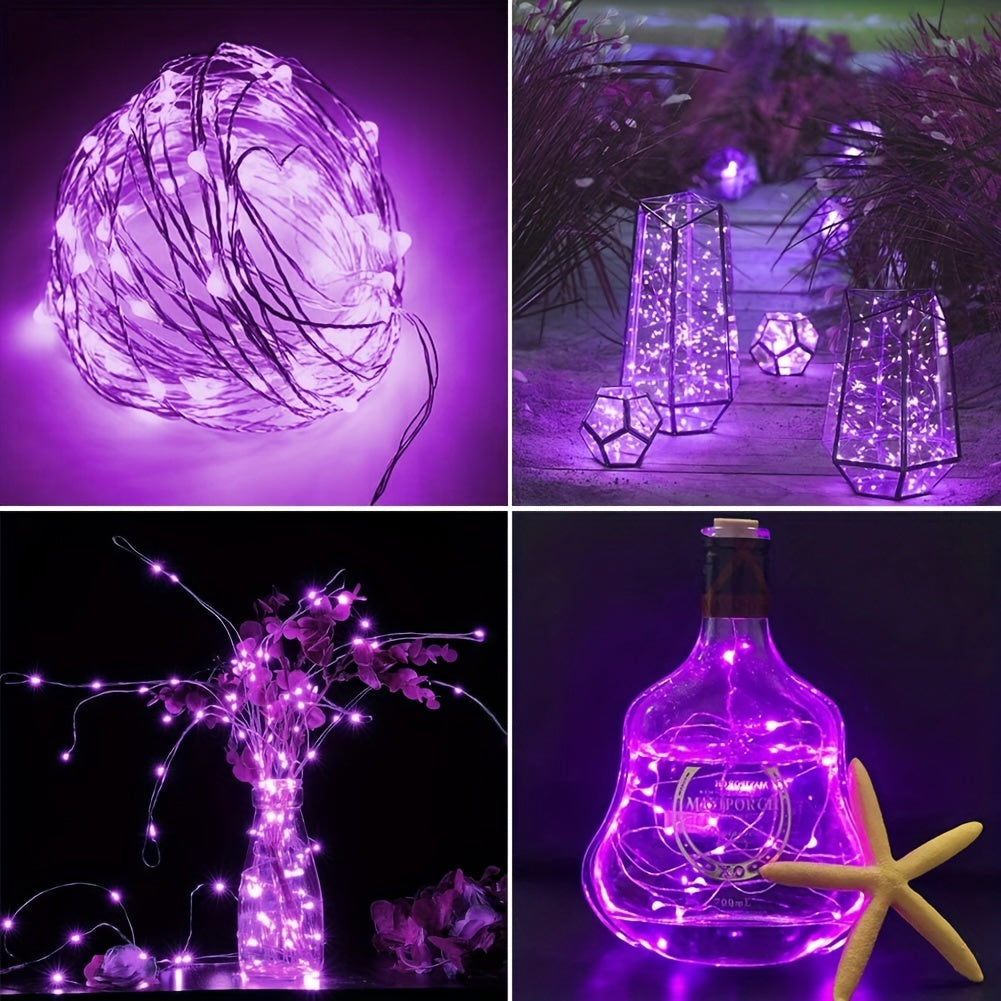 ROKASLO 1 pack of 5-meter fairy lights, 50 LED fairy tale lights, 3AA Battery powered LED lights, suitable for decoration such as Christmas, weddings, parties, family vacations, gatherings, weddings, etc. (always on)