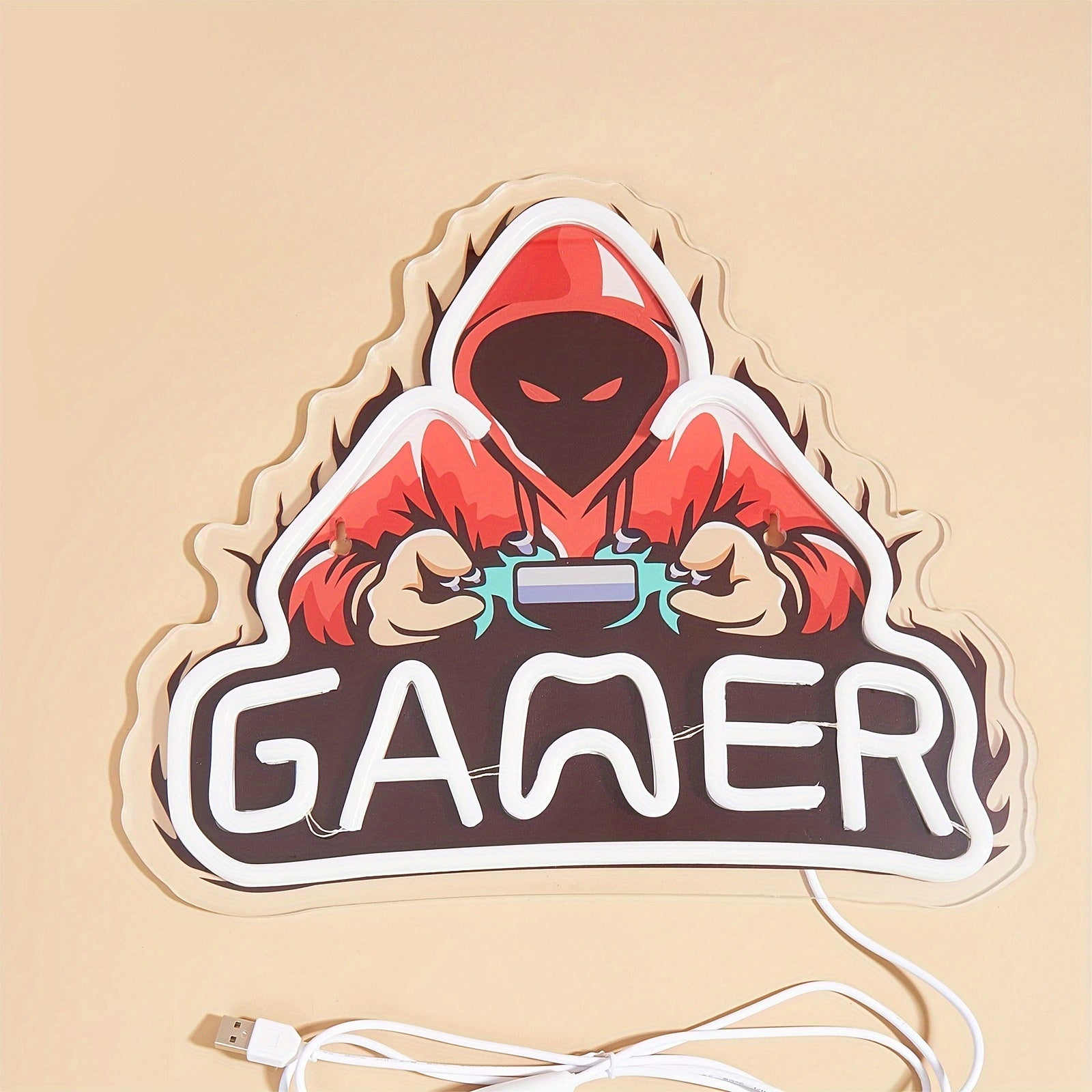 1pc GAMER LED Neon Sign Neon Signs, For Wall And Table Decor Light Up Signs USB Powered Neon Lights Signs, For Bedroom Kids Room Bar Wedding Party Decoration