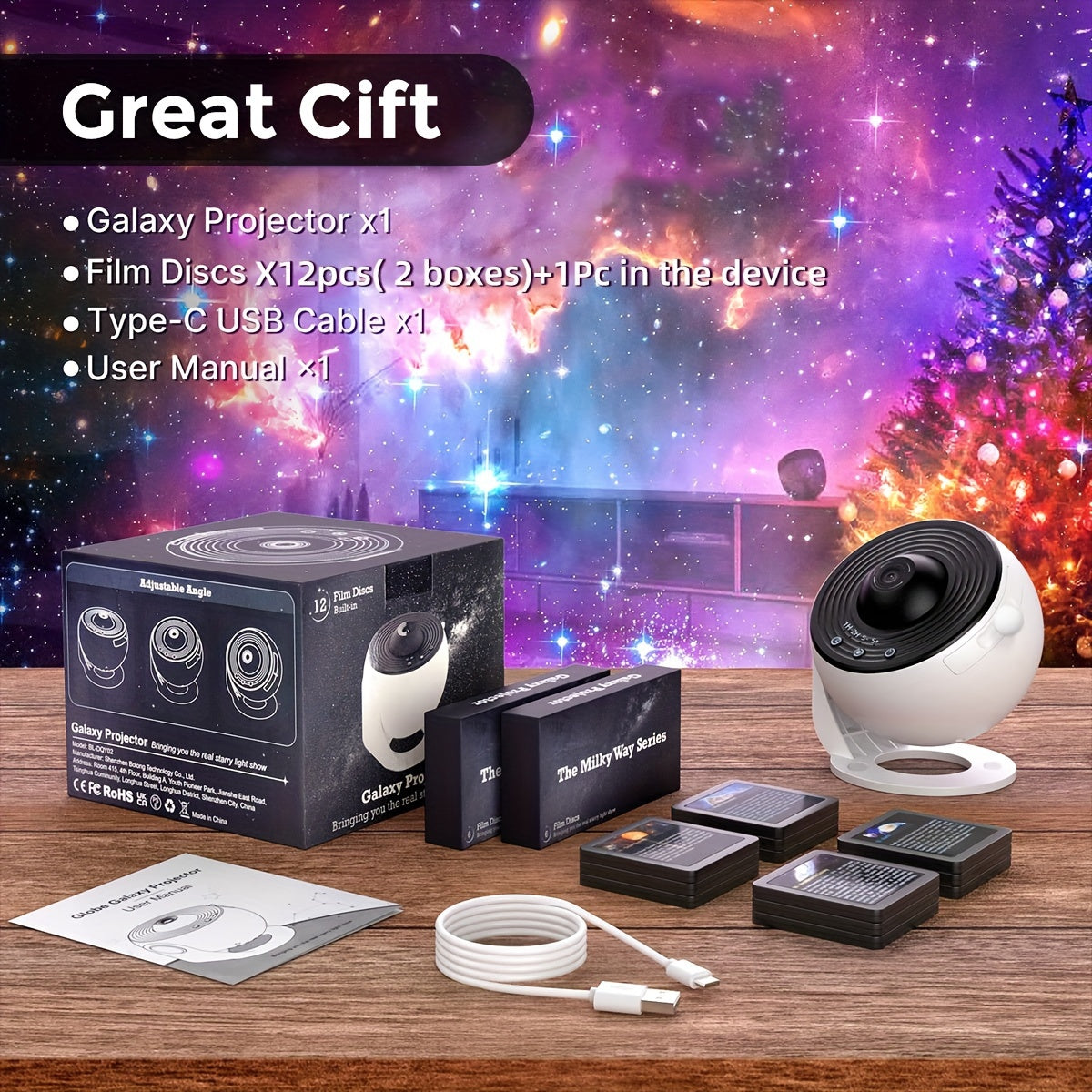 Moon night light projector