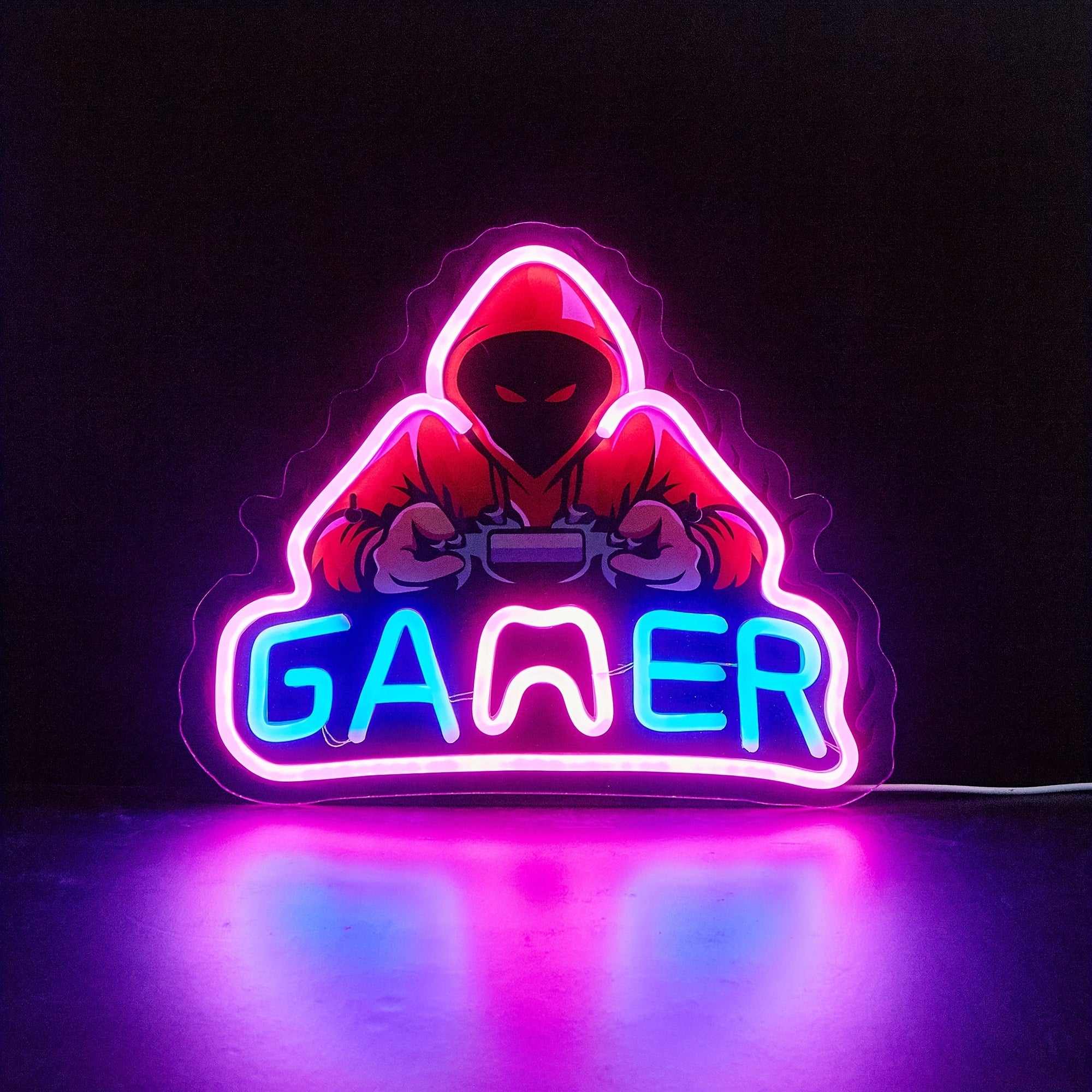 1pc GAMER LED Neon Sign Neon Signs, For Wall And Table Decor Light Up Signs USB Powered Neon Lights Signs, For Bedroom Kids Room Bar Wedding Party Decoration